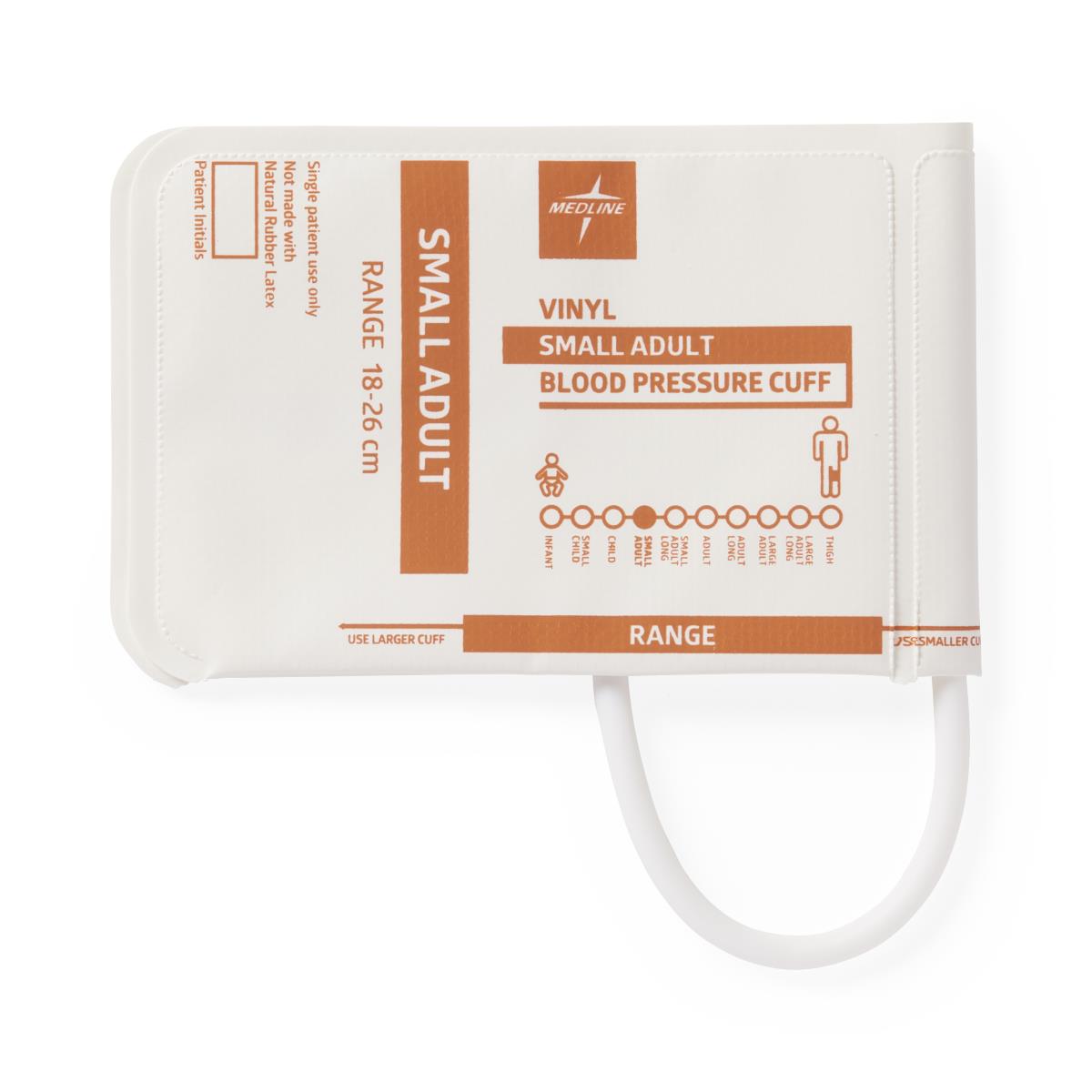 Medline Disposable Vinyl 1-Tube BP Cuffs with Bayonet Connector