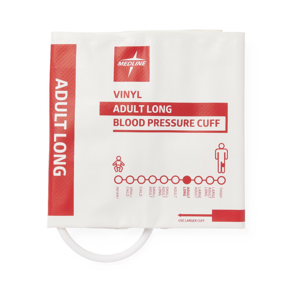 Medline Disposable Vinyl 1-Tube BP Cuffs with Bayonet Connector