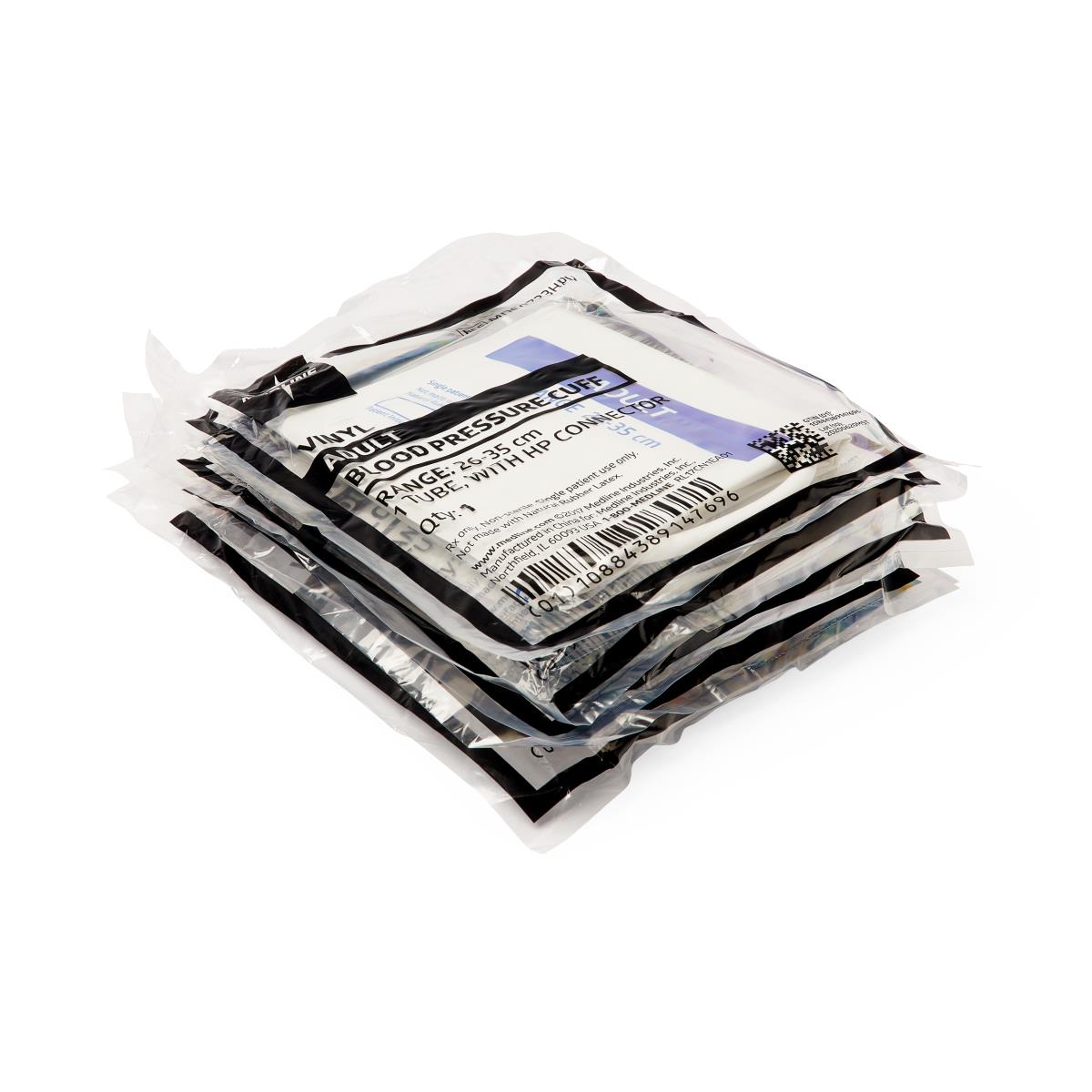 Medline Disposable Vinyl 1-Tube BP Cuffs with Bayonet Connector