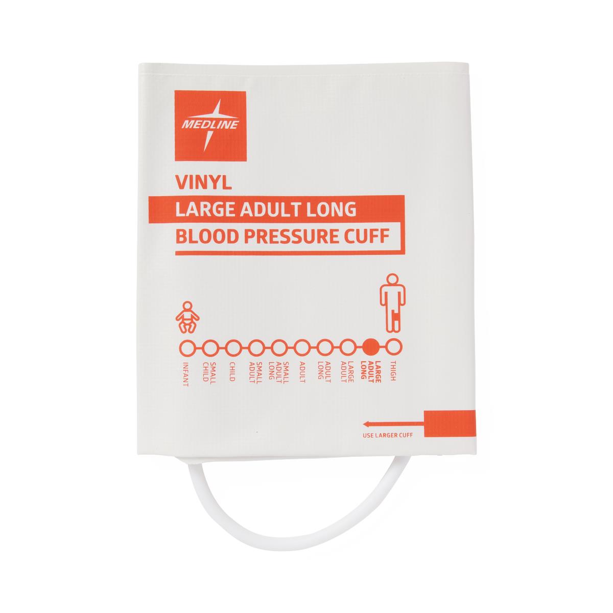 Medline Disposable Vinyl 1-Tube BP Cuffs with Bayonet Connector