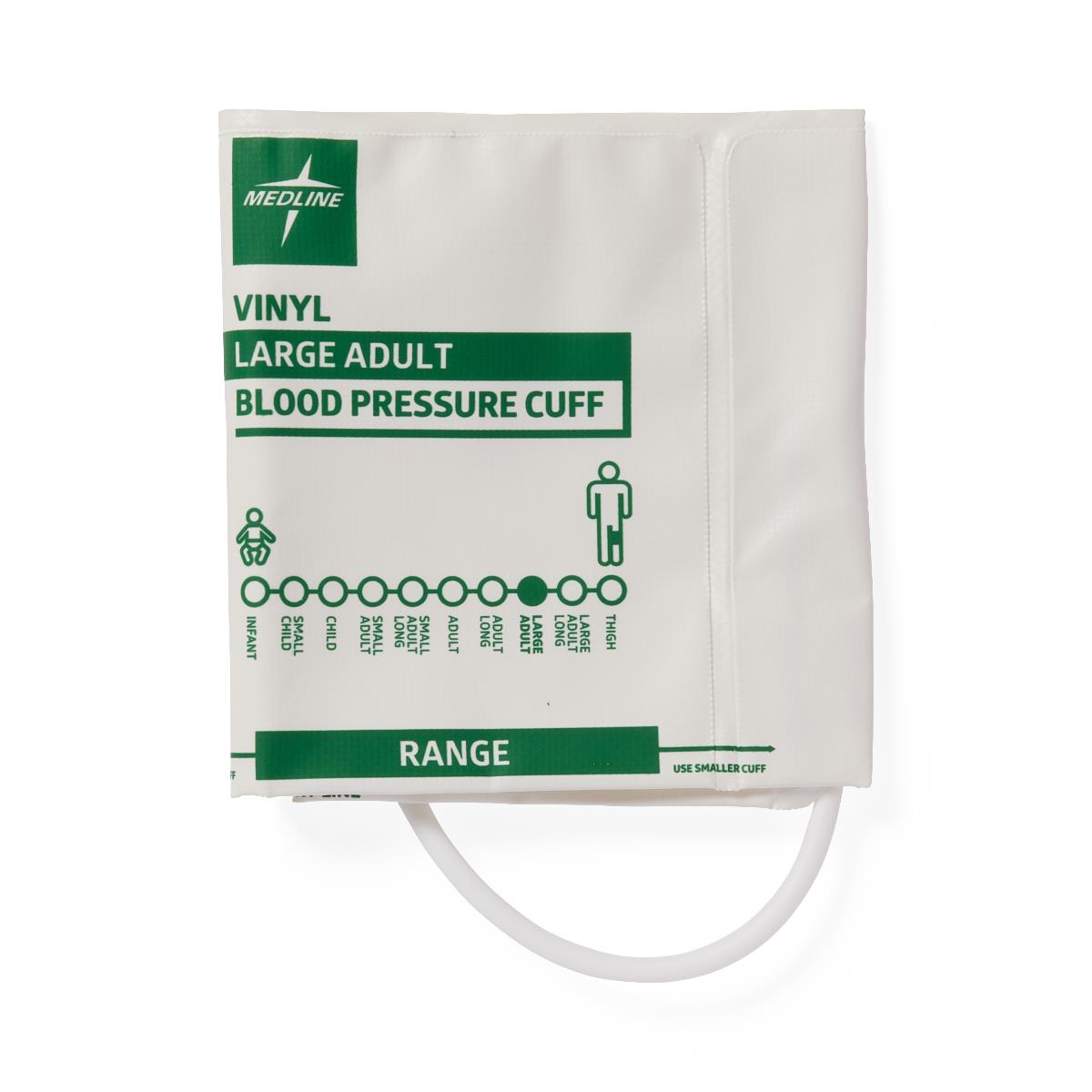Medline Disposable Vinyl 1-Tube BP Cuffs with Bayonet Connector