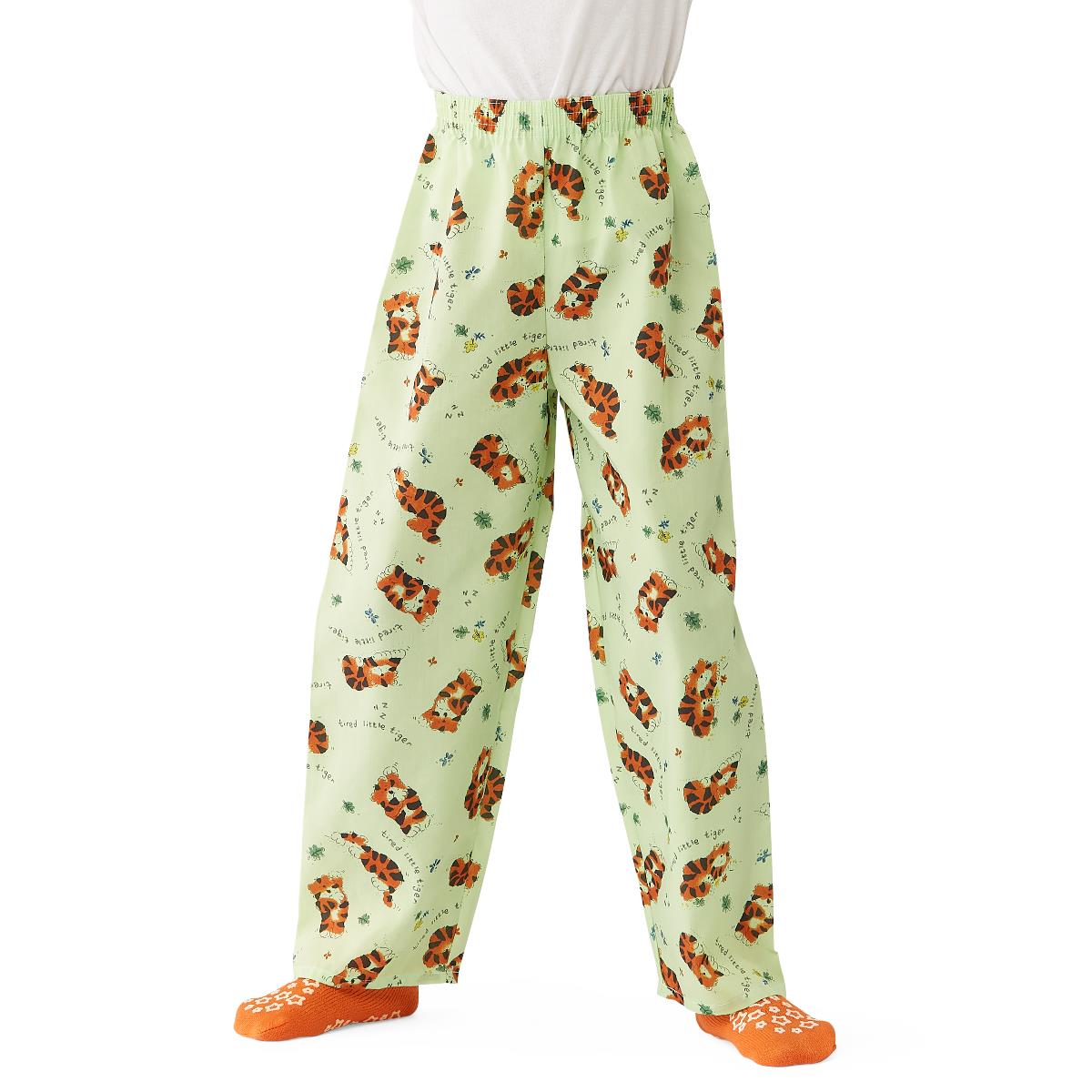 Medline Tired Tiger Pediatric Elastic-Waist Pajama Pants