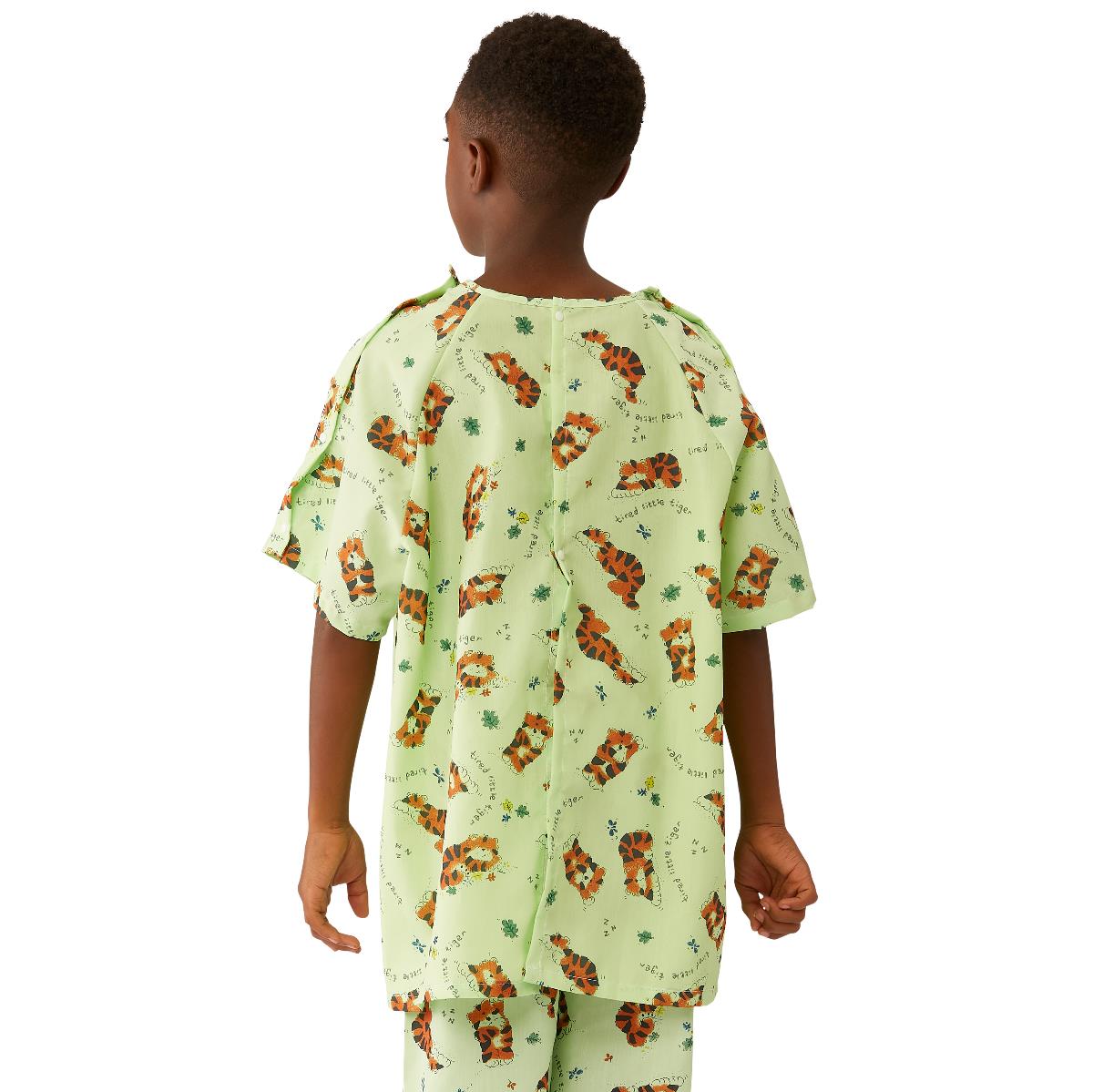 Medline Tired Tiger Snap-Closure Pediatric IV Gowns