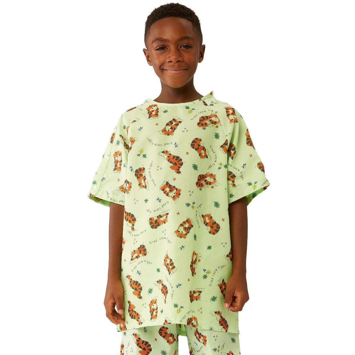 Medline Tired Tiger Snap-Closure Pediatric IV Gowns