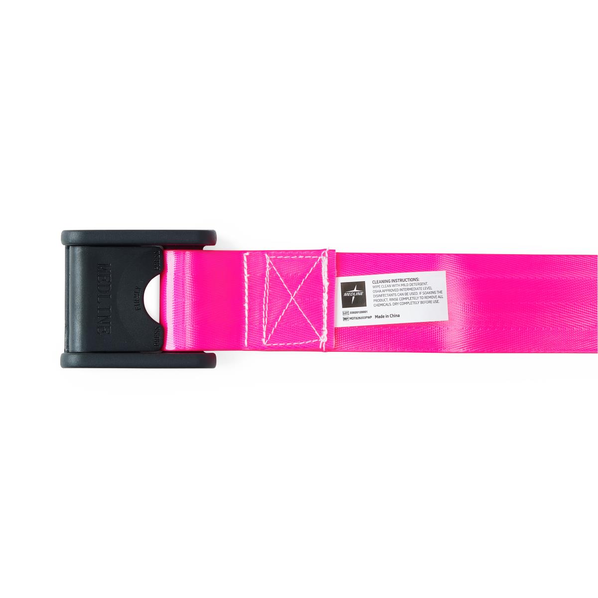 Medline Wipeable Gait Belt, showing its full length and features.