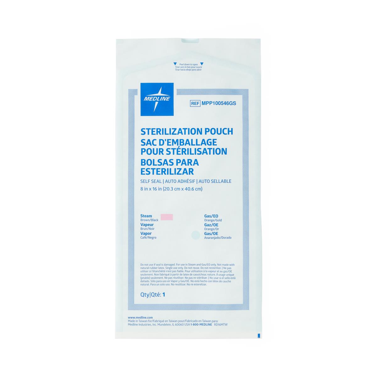 Self-Seal Sterilization Pouches for Steam and Gas Only