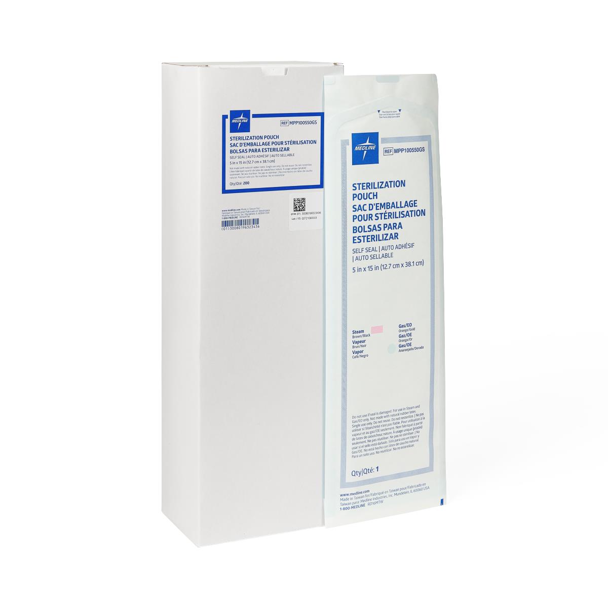 Self-Seal Sterilization Pouches for Steam and Gas Only