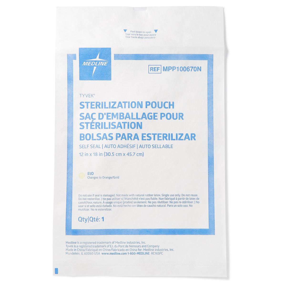 Self-Seal Tyvek Sterilization Pouches for Low Temperatures