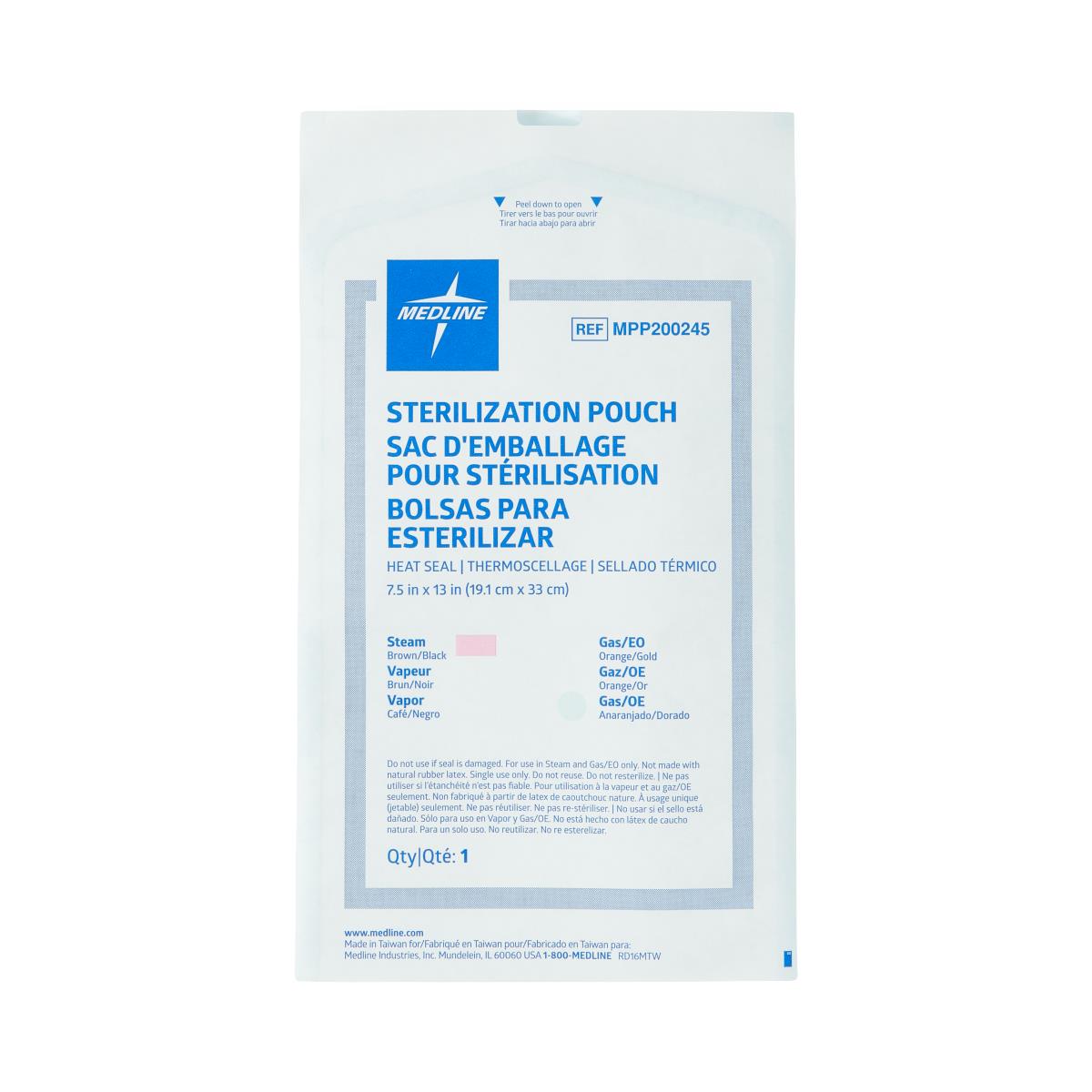 Steam and Gas Instrument Sterilization Pouches