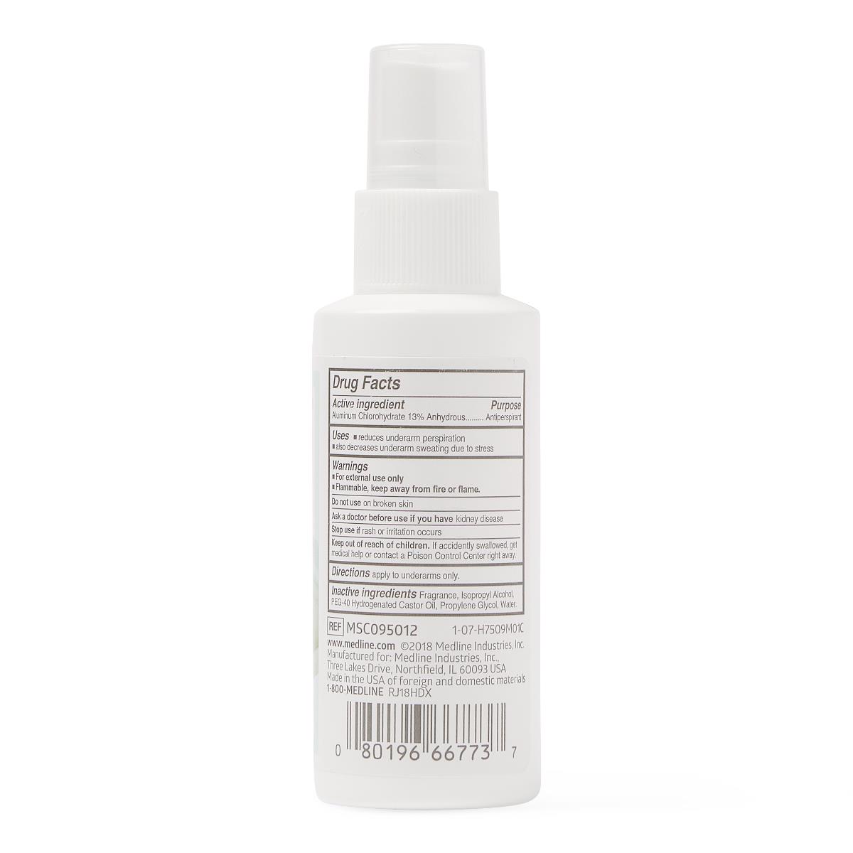 Medline Medspa Pump Spray Antiperspirant Deodorant - BeHope