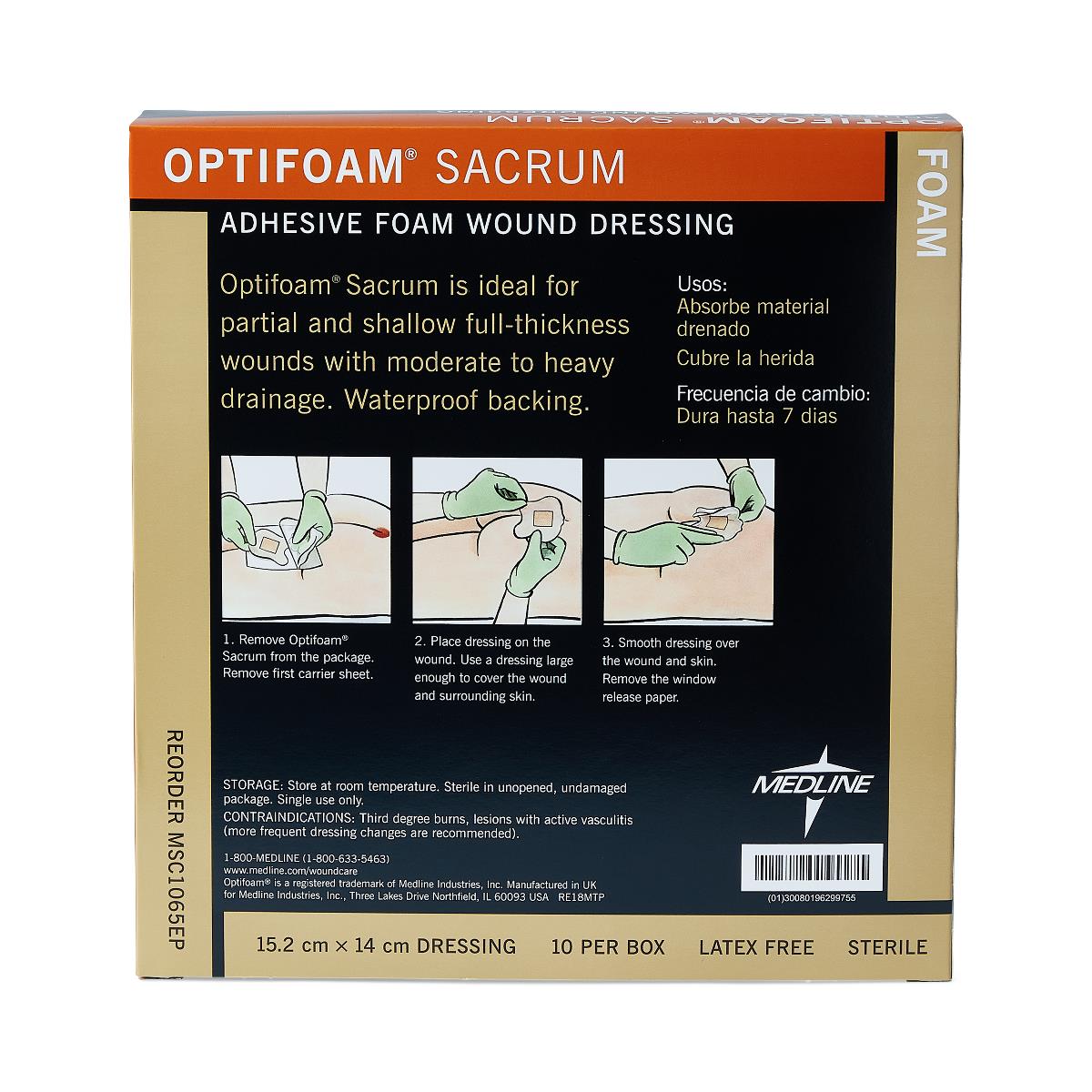 Optifoam Sacrum Adhesive Foam Wound Dressings