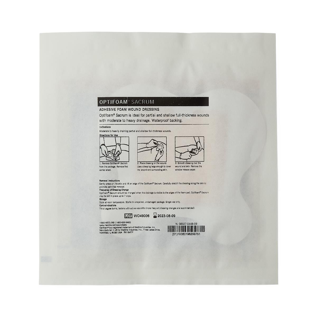 Optifoam Sacrum Adhesive Foam Wound Dressings