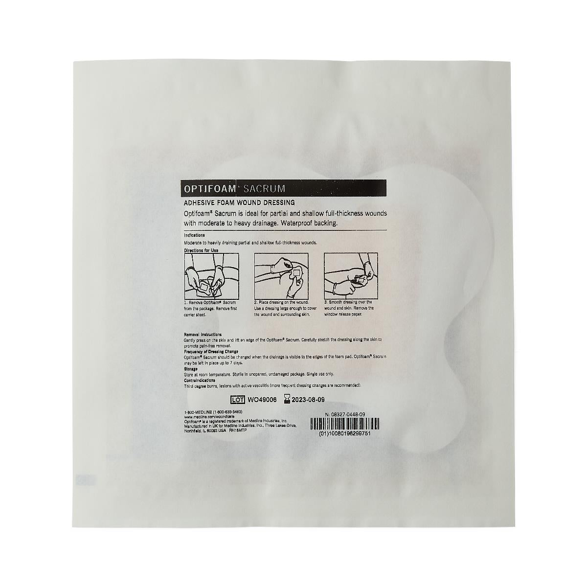 Optifoam Sacrum Adhesive Foam Wound Dressings