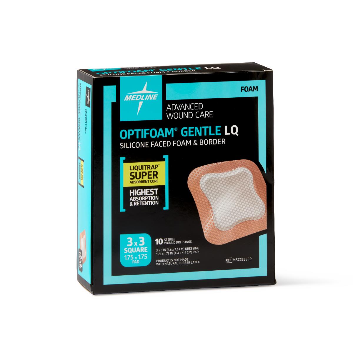 Optifoam Gentle LQ Silicone-Faced Foam Wound Dressings