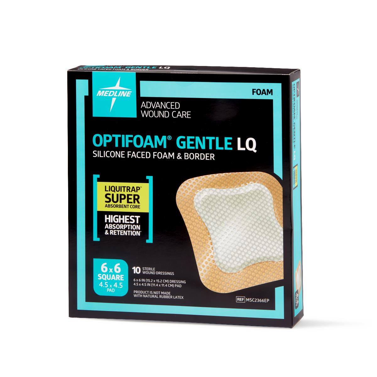 Optifoam Gentle LQ Silicone-Faced Foam Wound Dressings