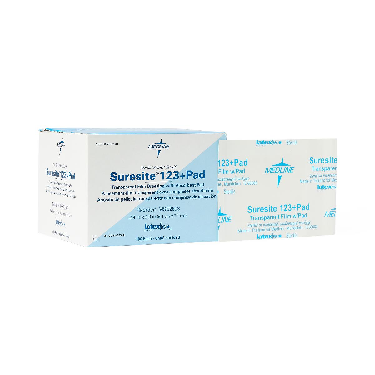 SureSite 123+ Pad Transparent Dressings