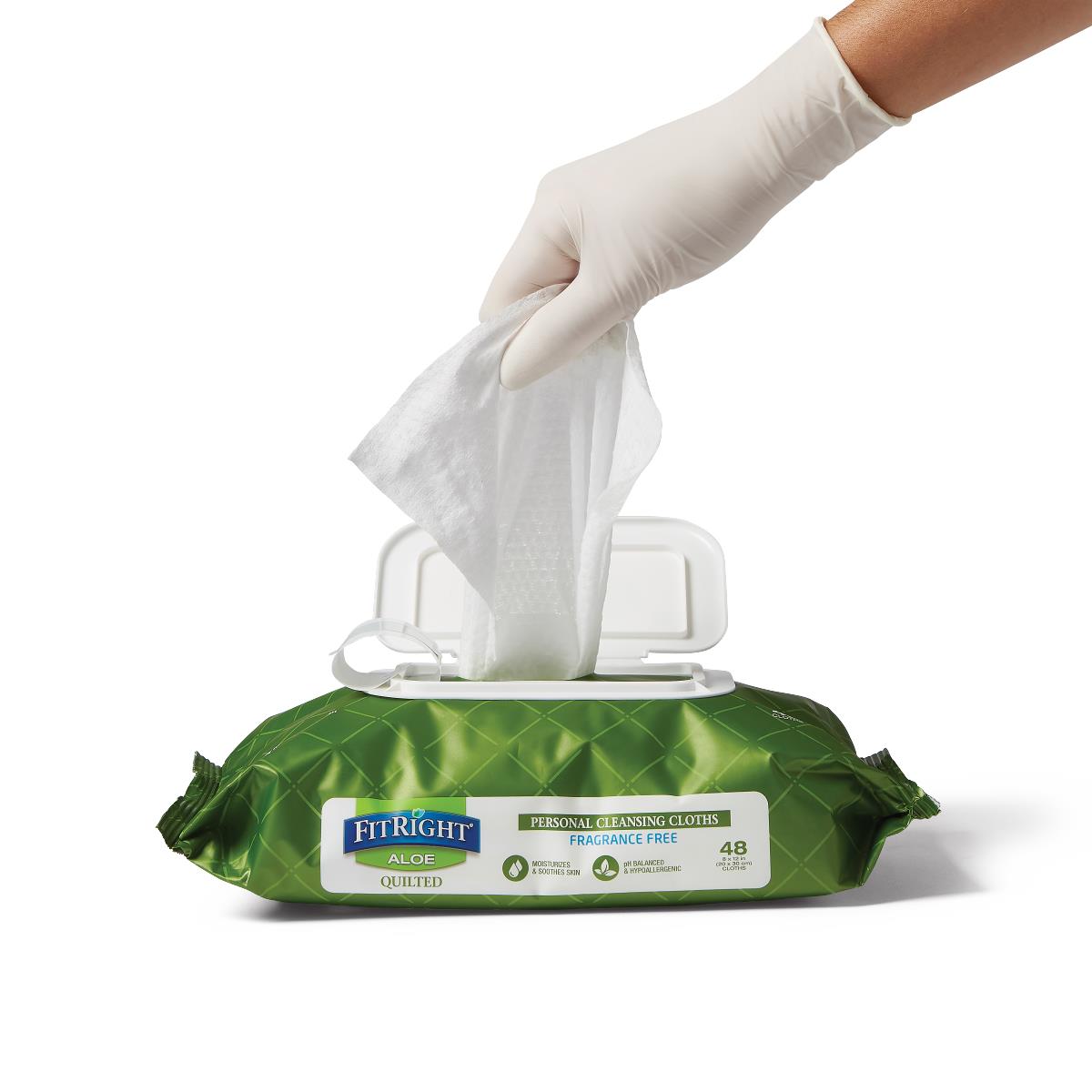 Fitright Aloe Quilted Personal Cleansing Wipes - BeHope