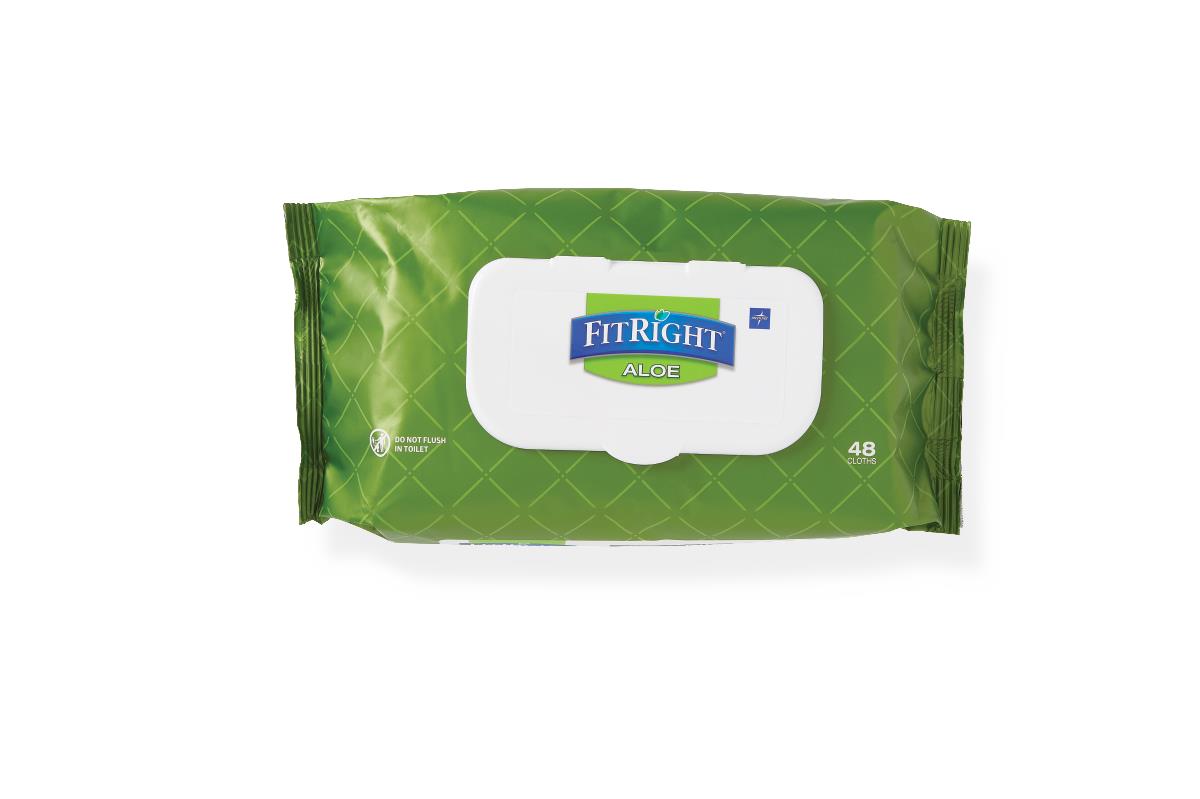 Fitright Aloe Quilted Personal Cleansing Wipes - BeHope