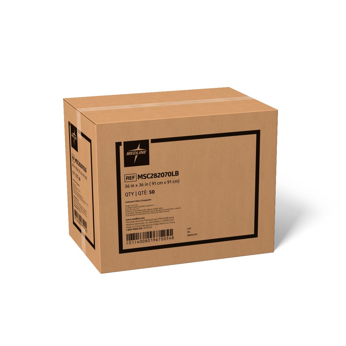 Medline Disposable Fluff and Polymer Underpads