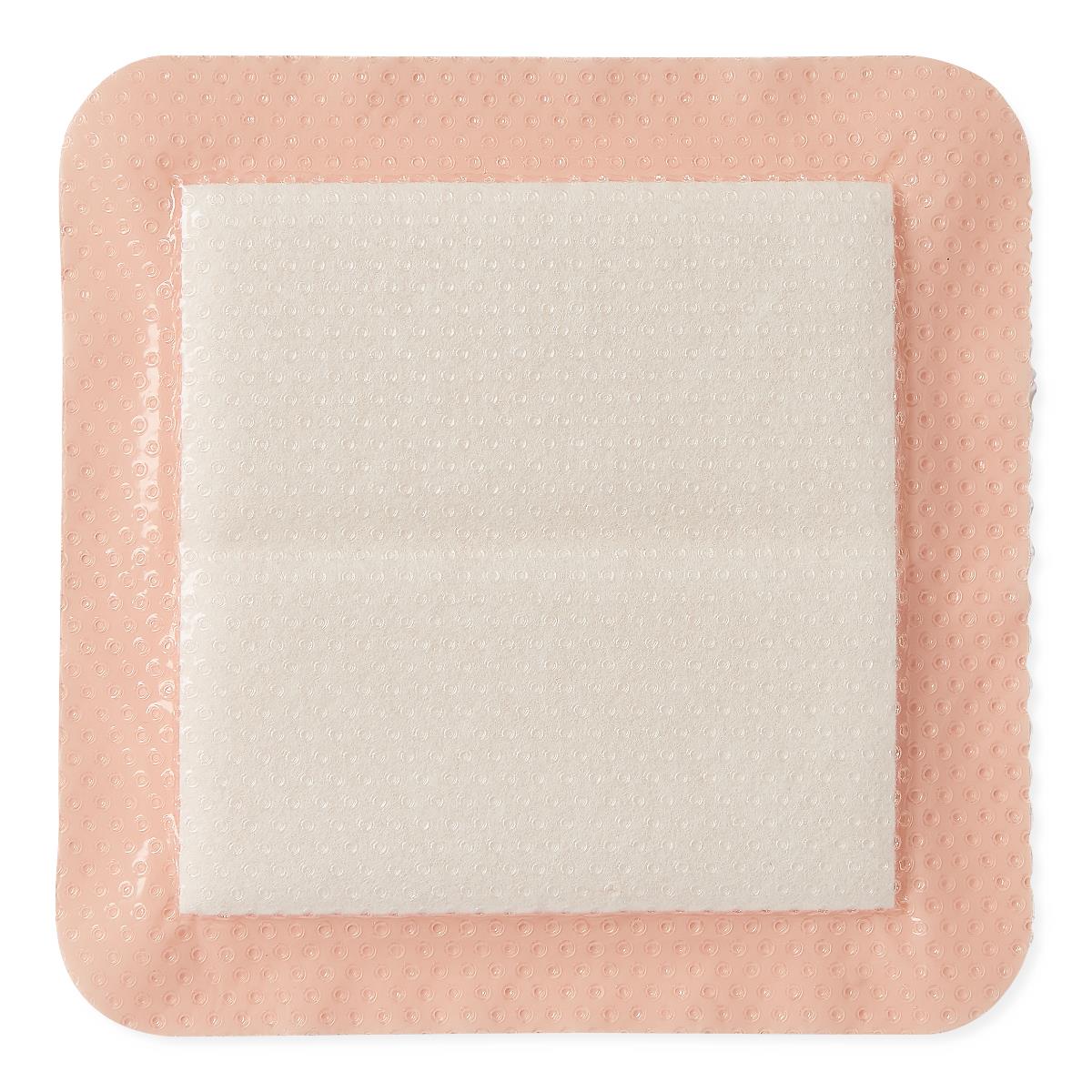 Silicone Foam Dressing Optifoam® Gentle Ex With Border Film Backing Silicone Face Square Sterile
