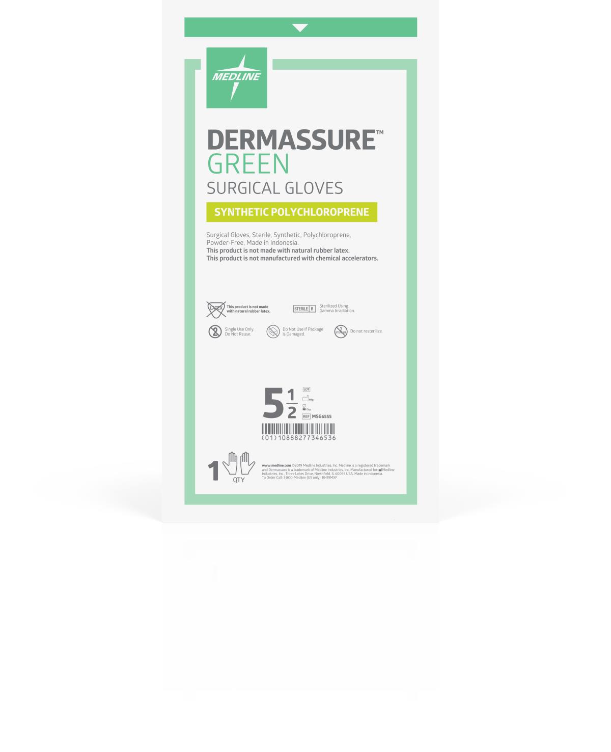 DermAssure Green Surgical Gloves