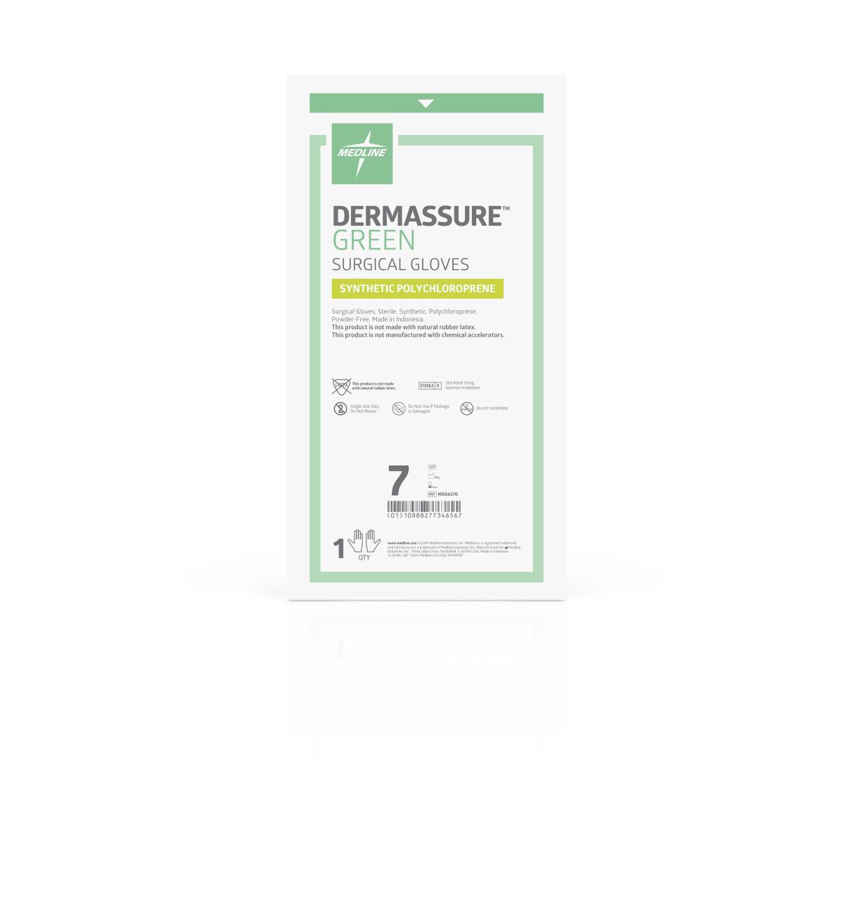 DermAssure Green Surgical Gloves