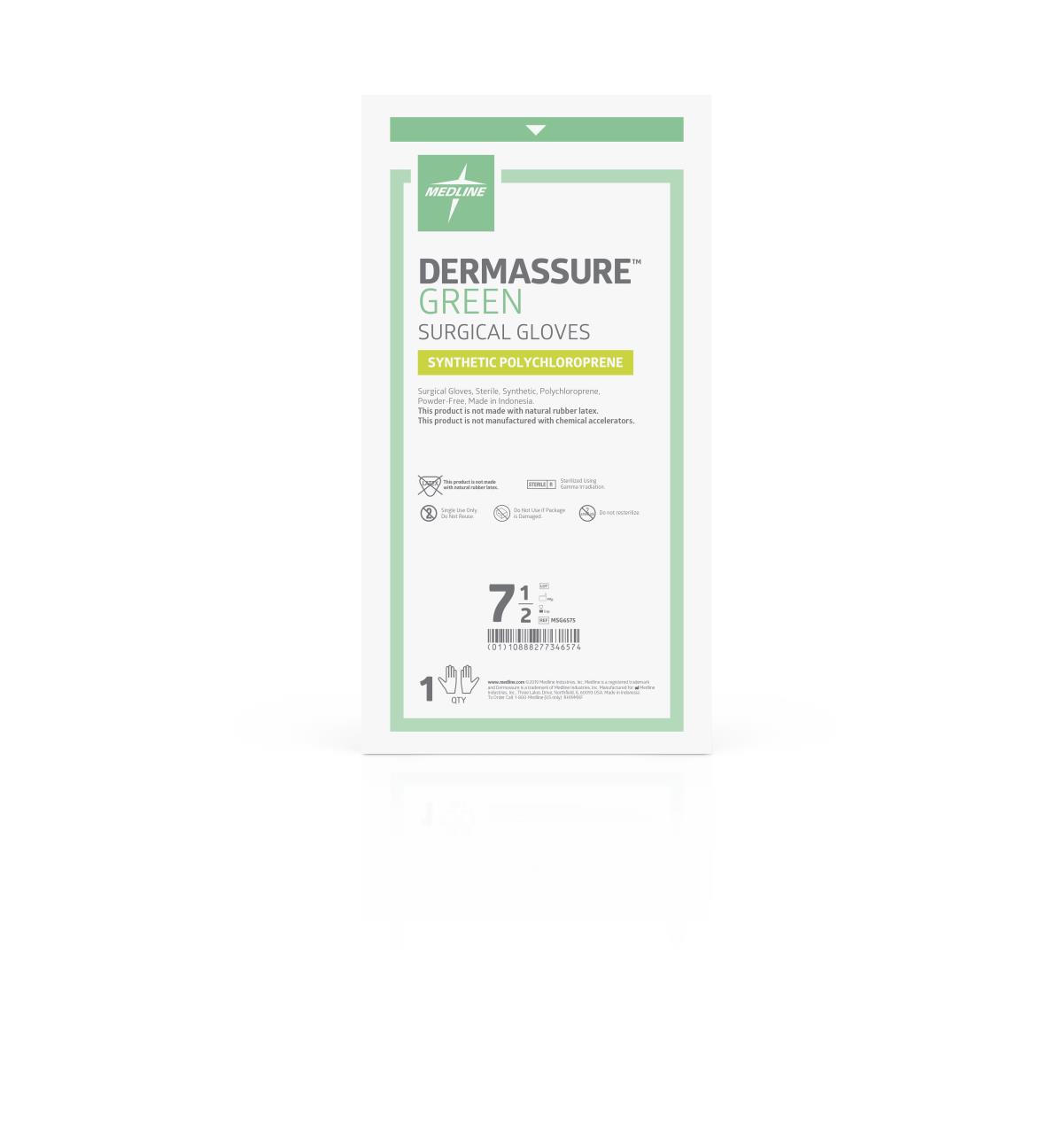 DermAssure Green Surgical Gloves