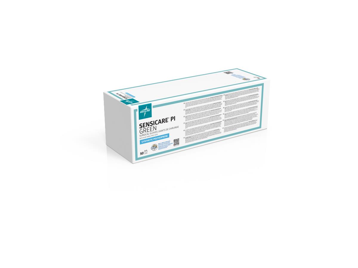 SensiCare PI Green Surgical Gloves