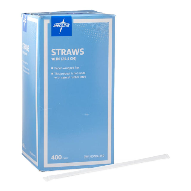 Medline Flexible Plastic Drinking Straws - BeHope