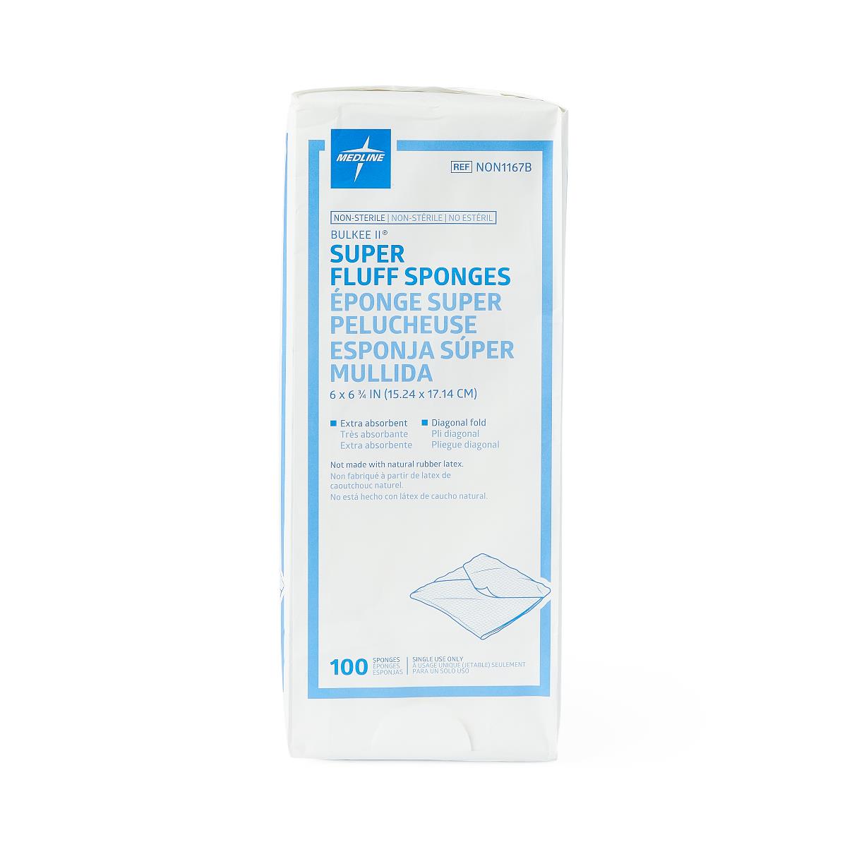 Medline Nonsterile Bulkee II Extra Absorbent Super Fluff Sponge - BeHope