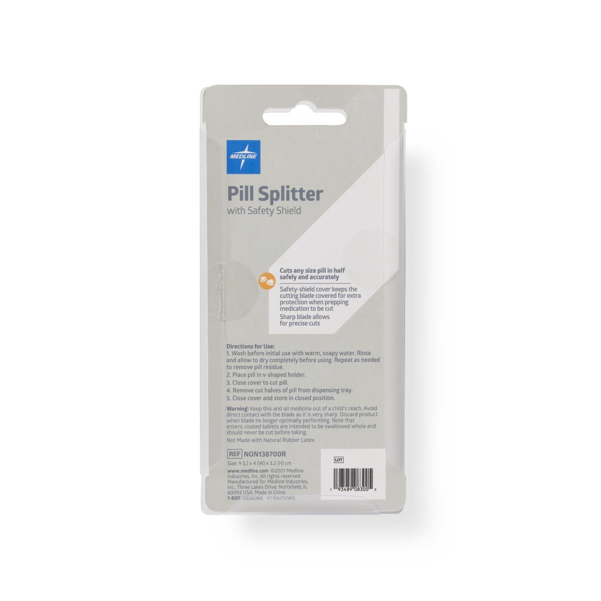 Medline Pill Splitter With Safety Shield - BeHope