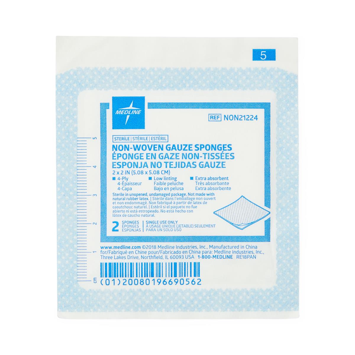 Medline Standard Sterile Nonwoven Gauze Sponges - BeHope