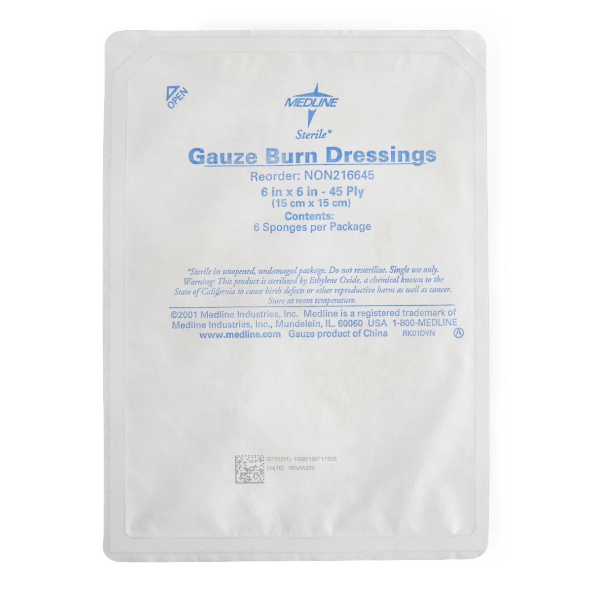 Medline Cotton Burn Dressings