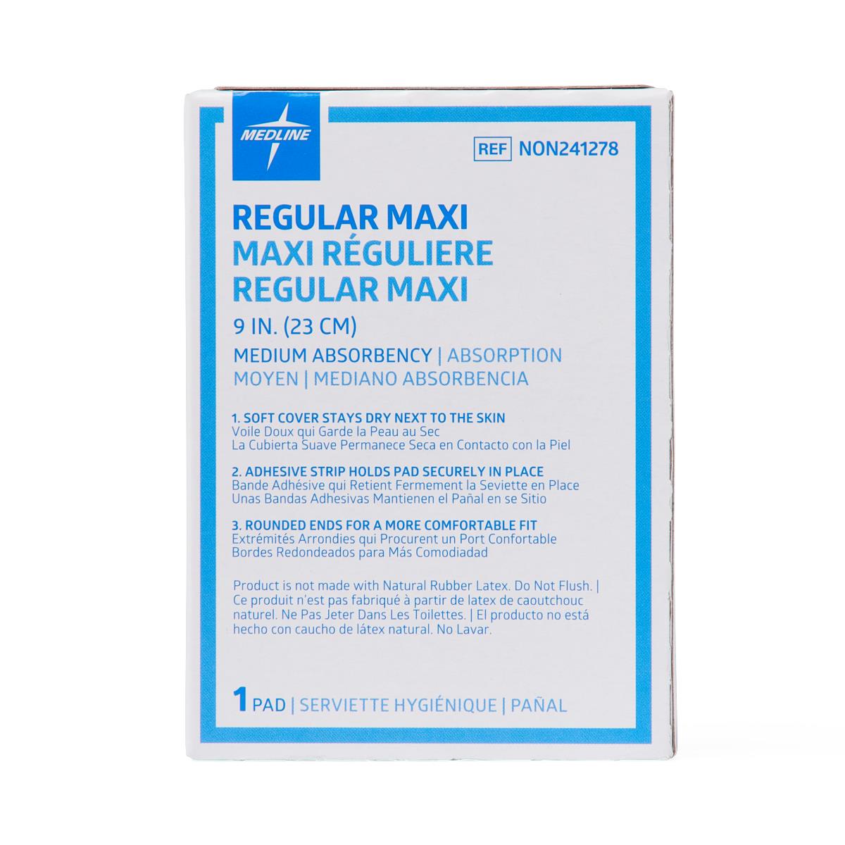 Medline Maxi Adhesive Sanitary Pads