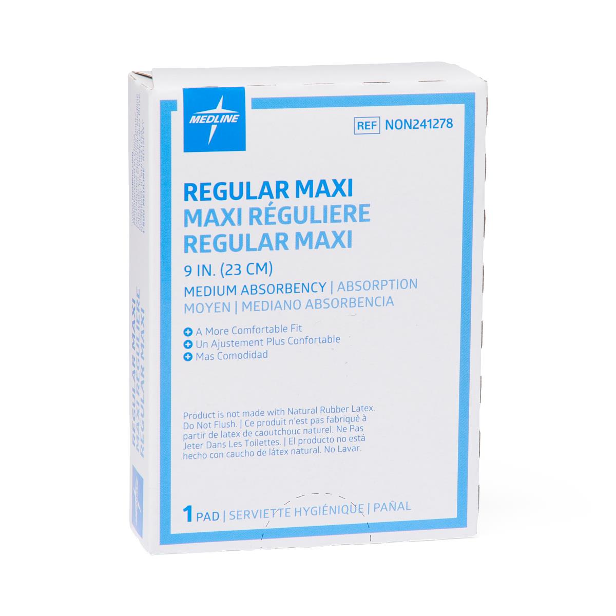 Medline Maxi Adhesive Sanitary Pads