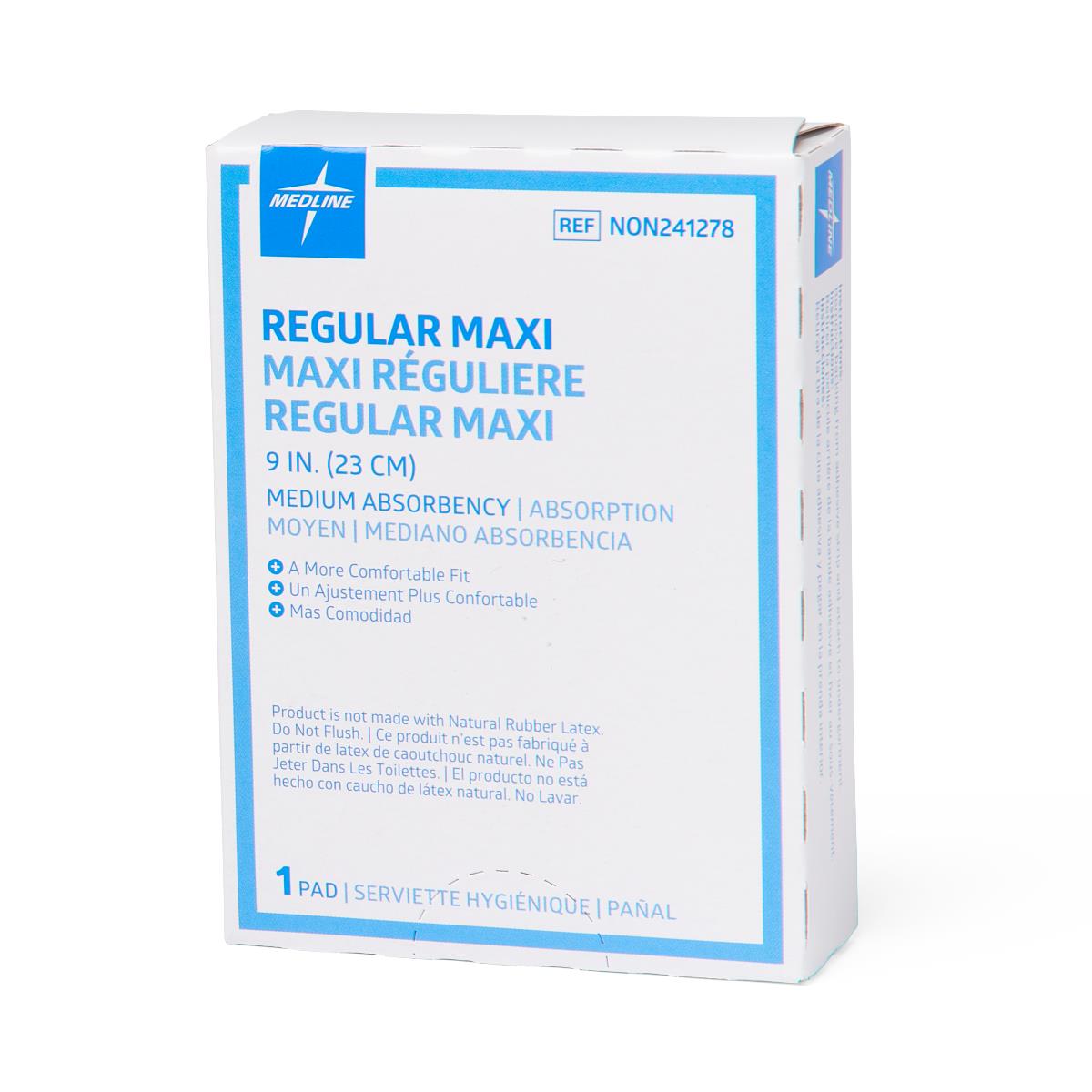 Medline Maxi Adhesive Sanitary Pads