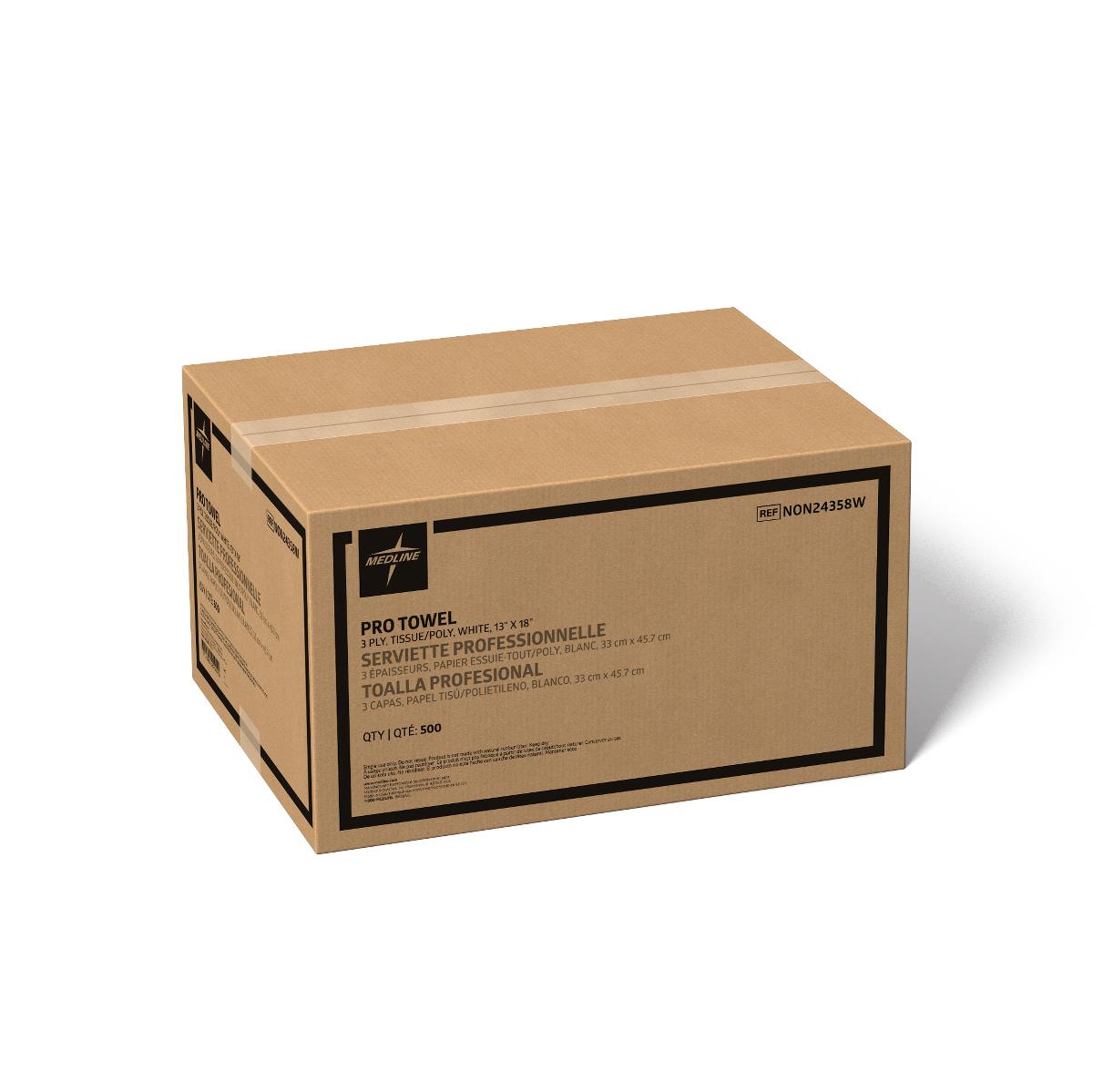 Medline 3-Ply Disposable Poly-Backed Tissues
