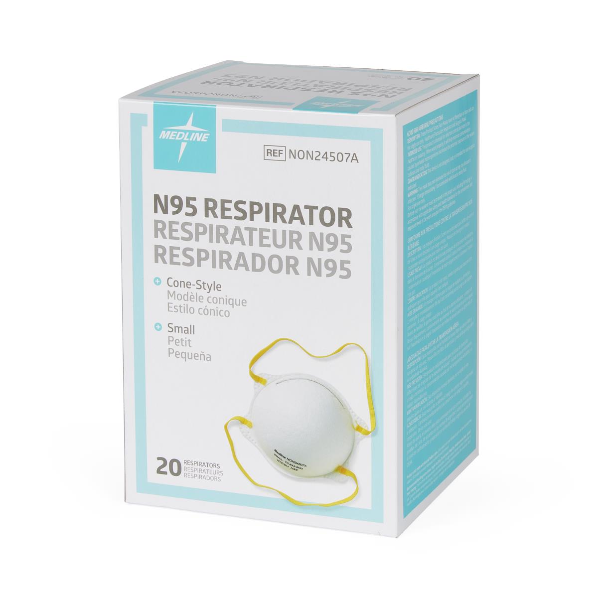 Medline Cone-Style N95 Surgical Respirator Mask