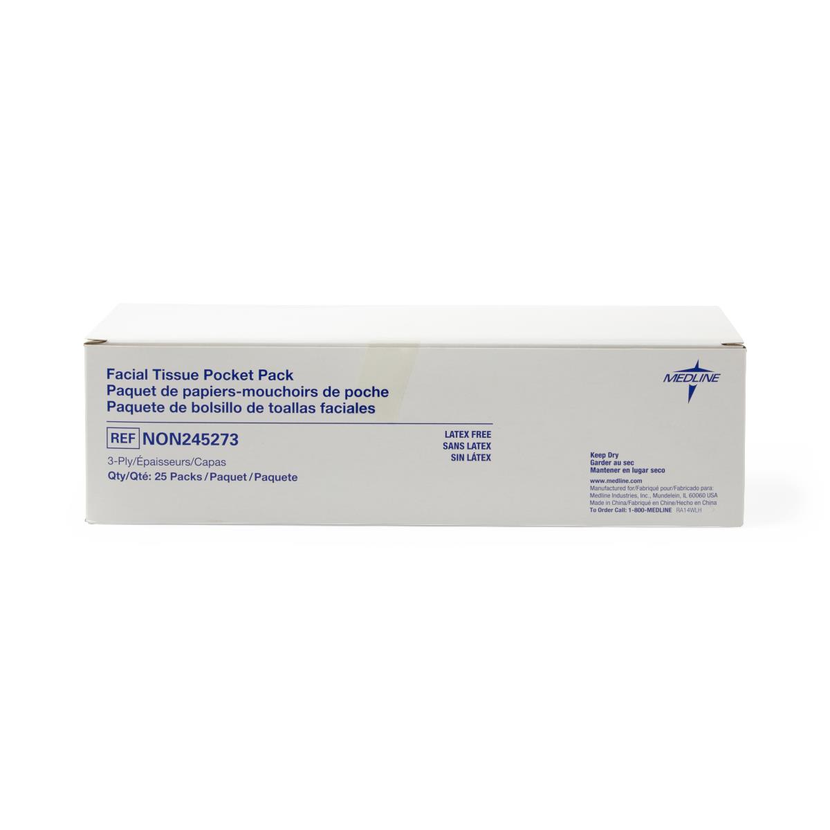 Medline Facial Tissue Pocket Packs