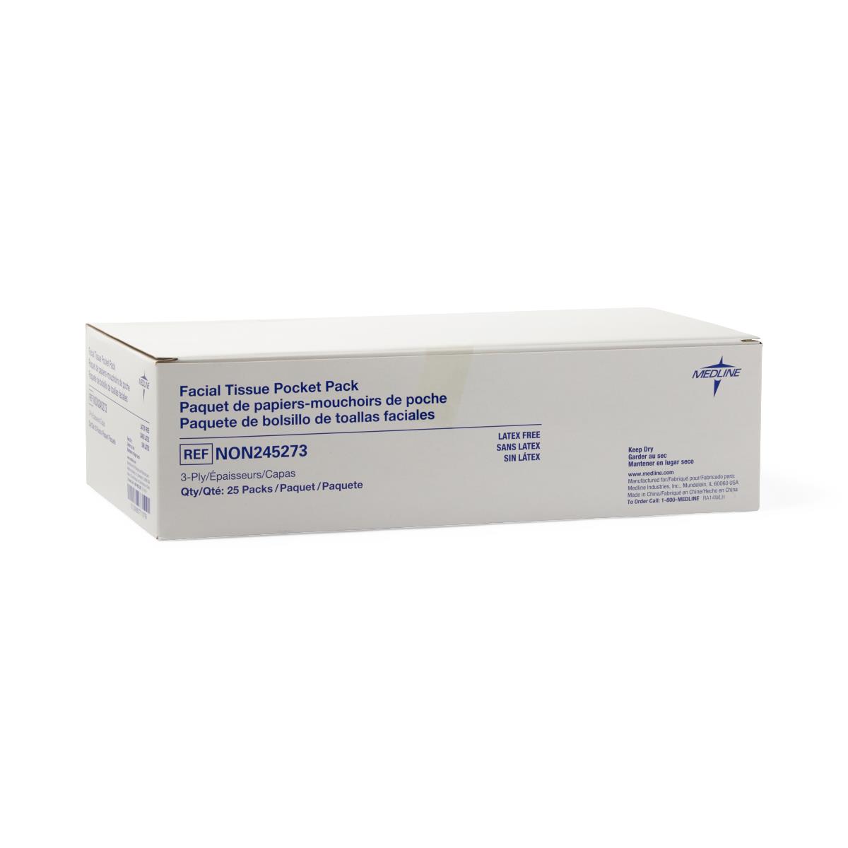 Medline Facial Tissue Pocket Packs