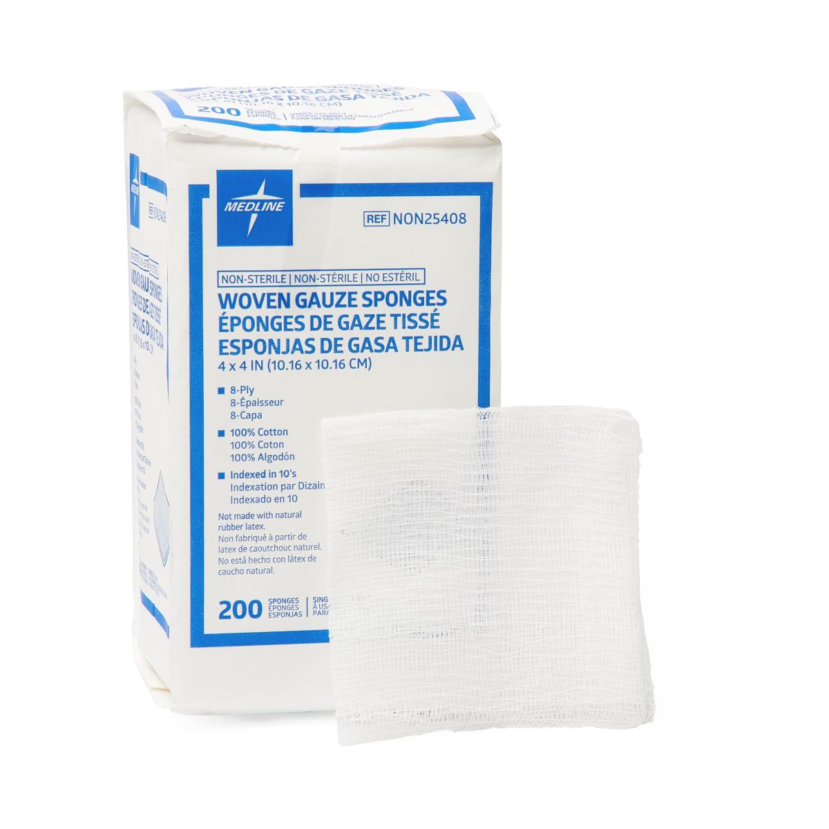 Medline Nonsterile 100% Cotton Woven Gauze Sponges - BeHope