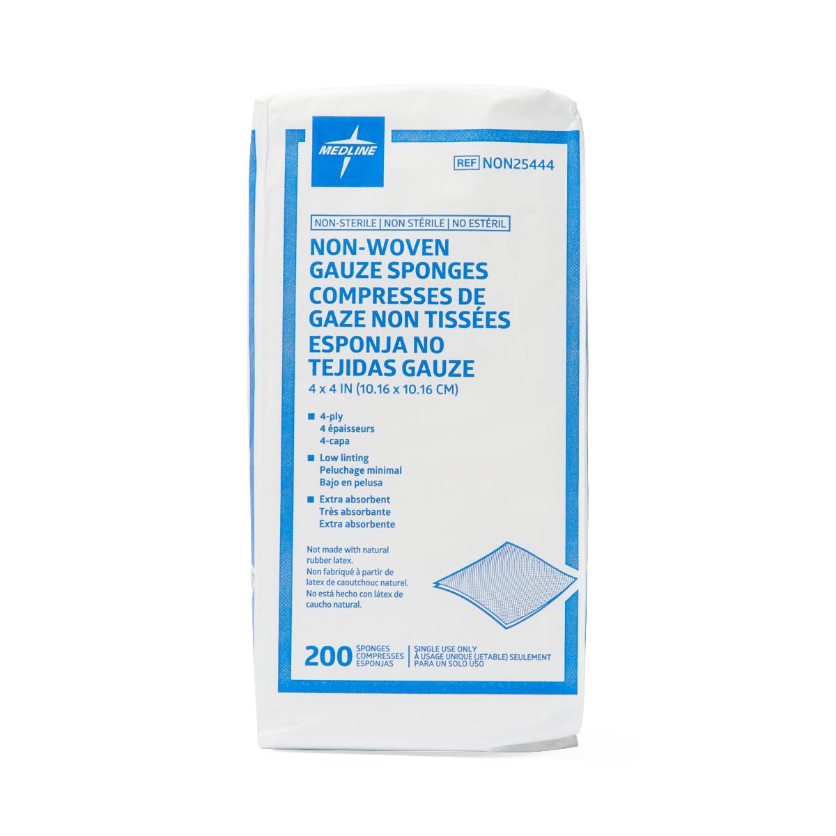 Medline Standard Nonsterile Nonwoven Gauze Sponges