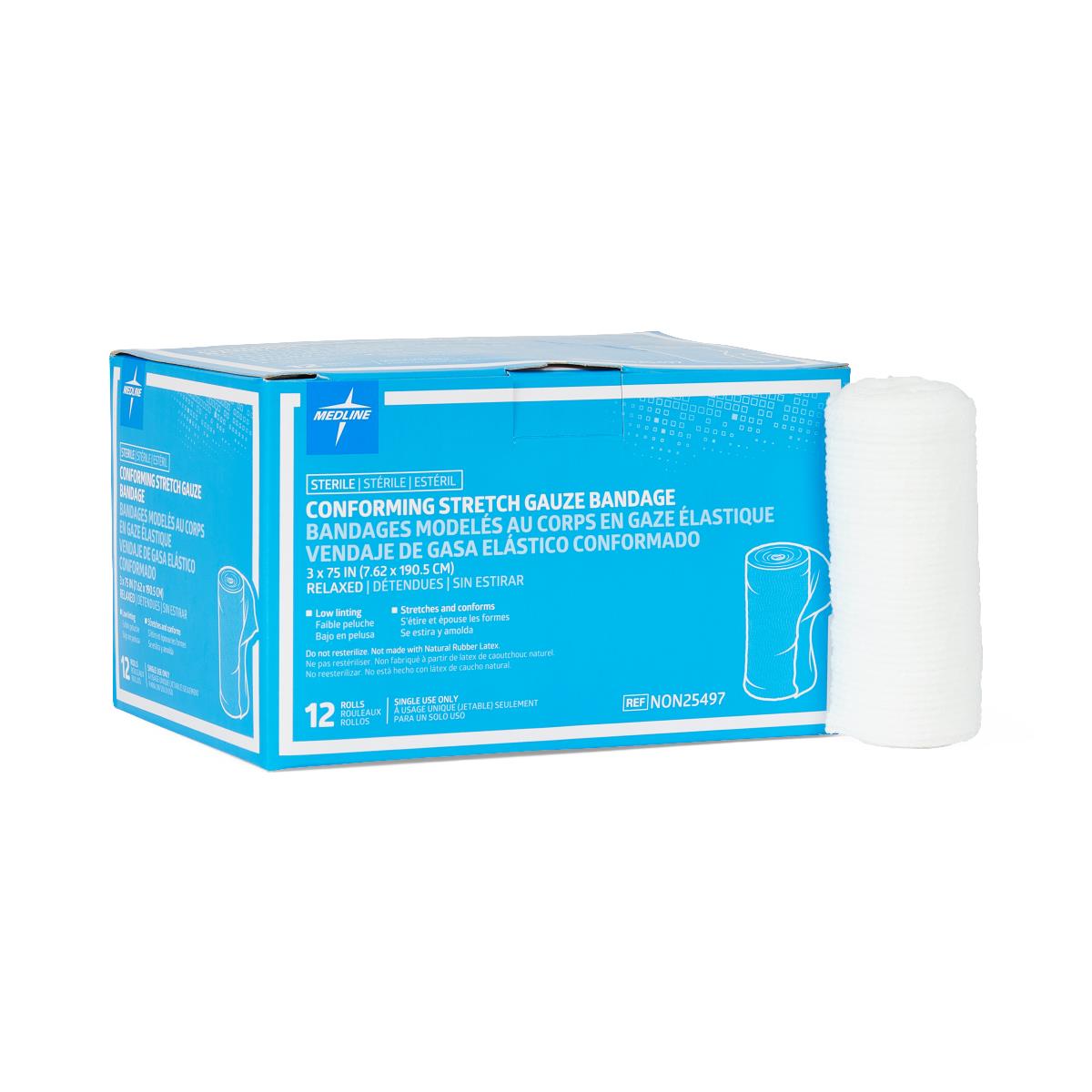 Medline Sterile Conforming Stretch Gauze Bandages - BeHope