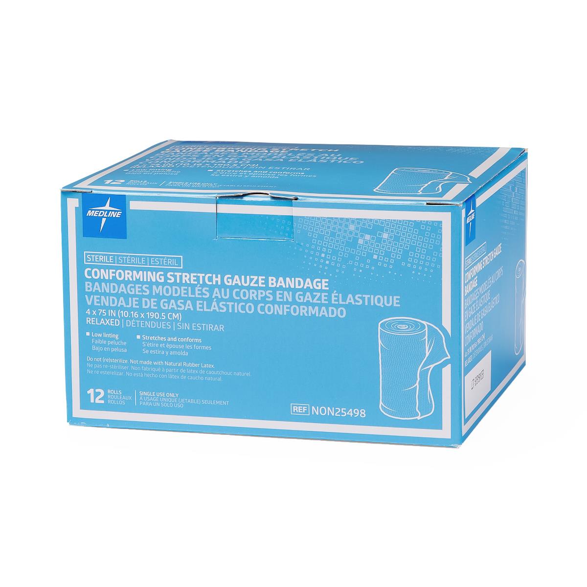 Medline Sterile Conforming Stretch Gauze Bandages