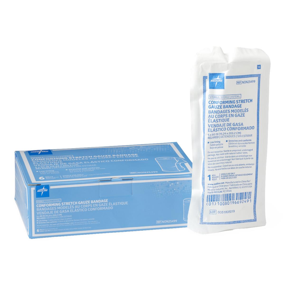 Medline Sterile Conforming Stretch Gauze Bandages - BeHope