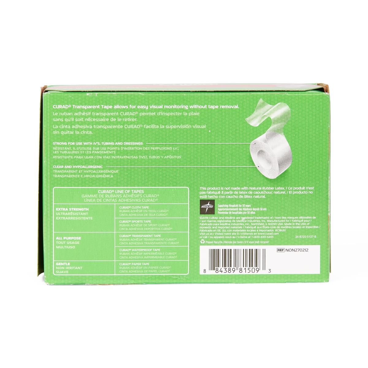 CURAD Transparent Plastic Medical Adhesive Tape