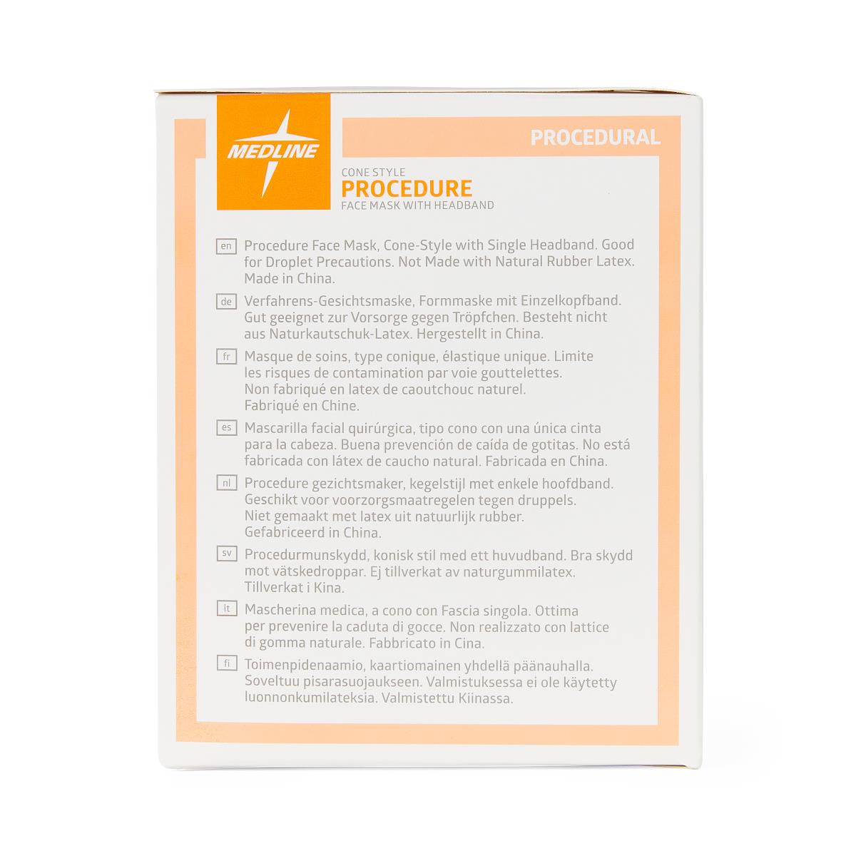 Medline Cone-Style Face Masks with Band