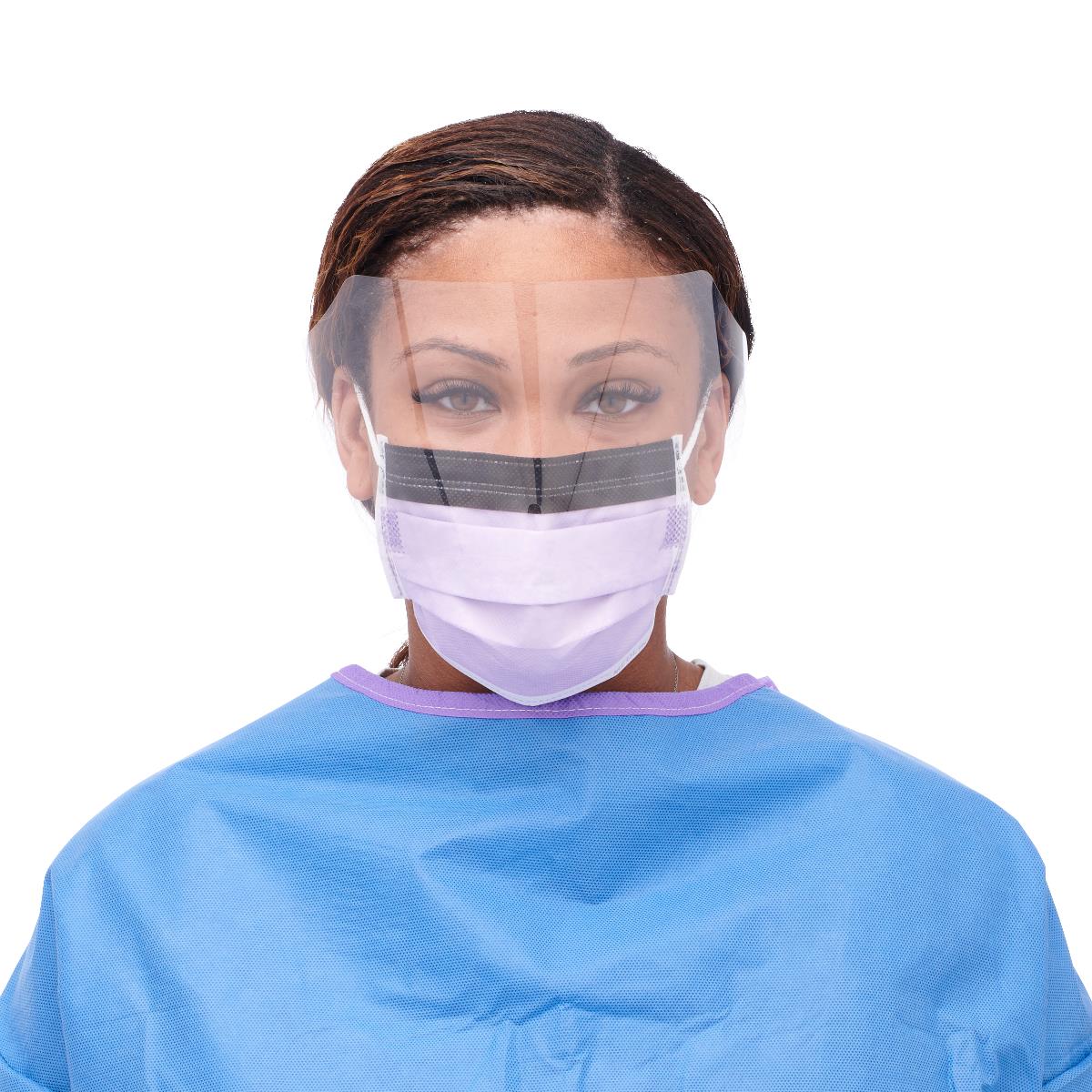 ASTM Level 3 Procedure Face Masks with Eye Shield and Ear Loops - BeHope