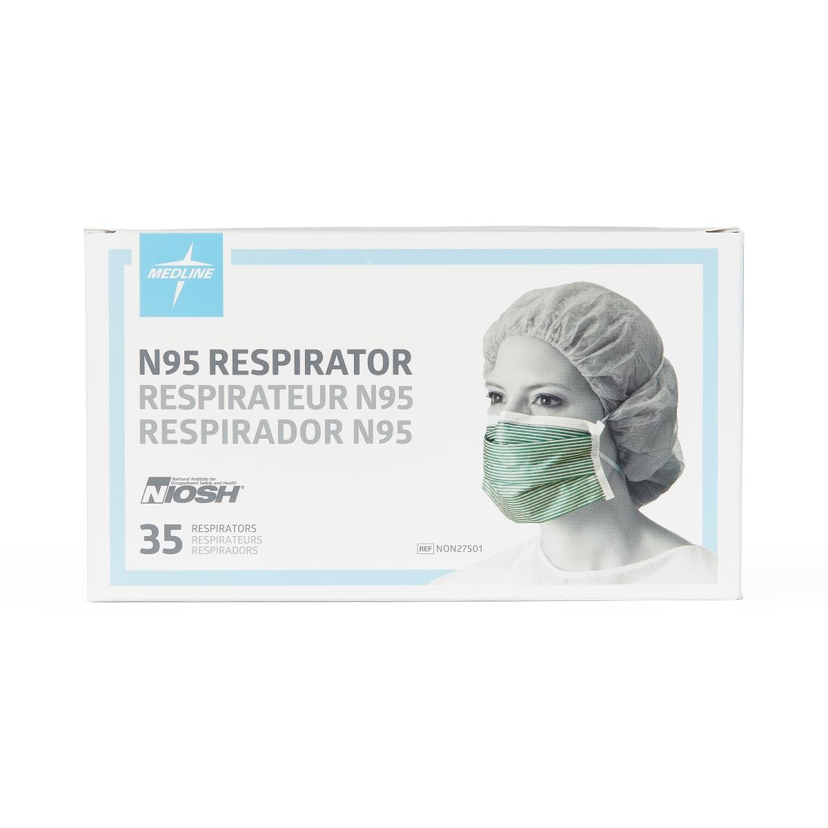 Medline N95 Flat-Fold Particulate Respirator Masks