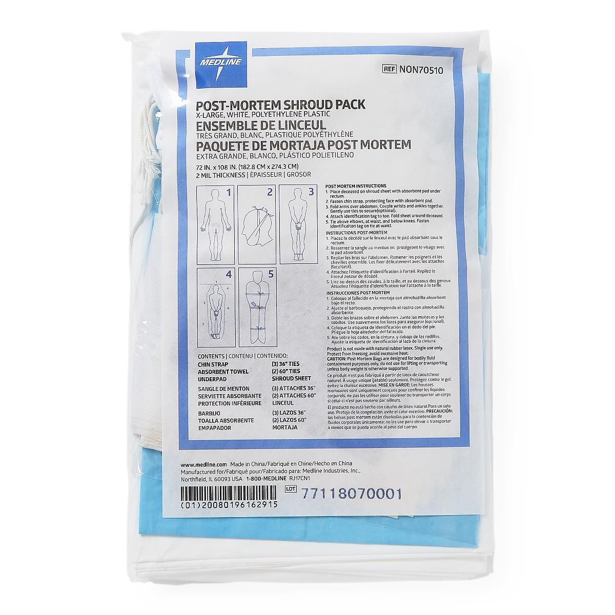 Medline Adult Shroud Packs - BeHope